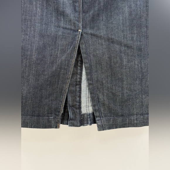 7 For All Mankind Denim Skirt with Ruffle Front Button Detail Size 29 - Picture 8 of 14